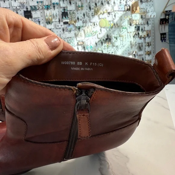 Cole Haan Chestnut Leather Heeled Boots - Picture 4 of 8